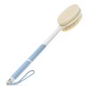 Blue Long-Handled Non-Slip Bath Brush