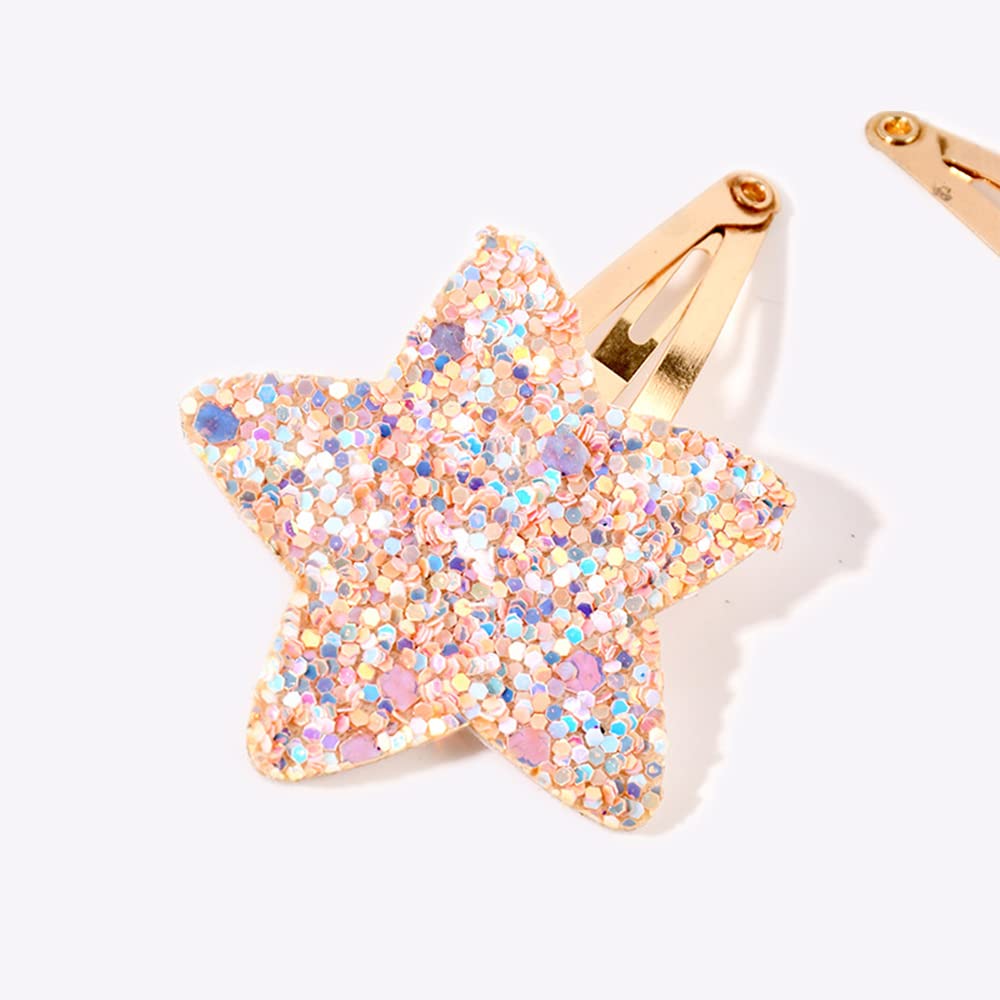 Non-Slip Metal Star Hair Clips (8 Pairs)