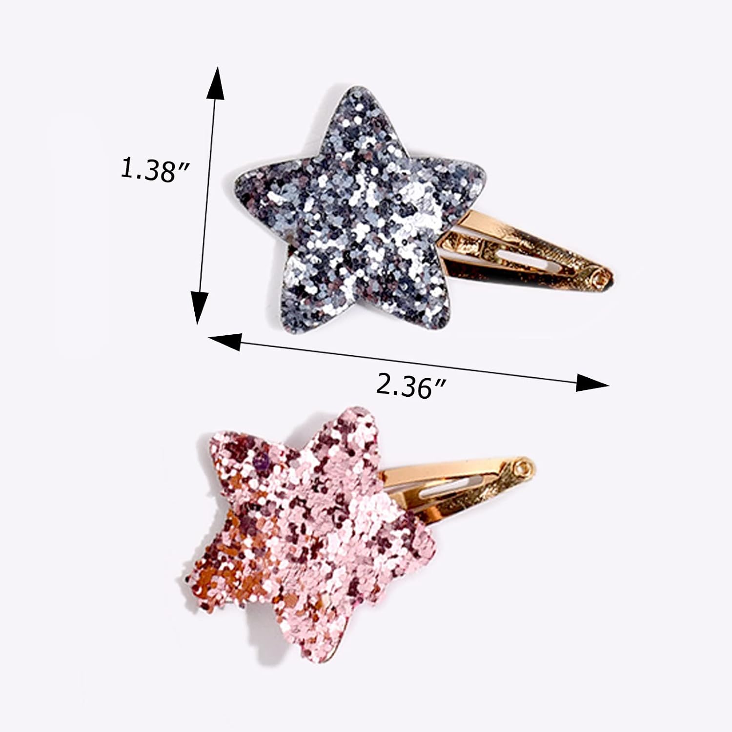 Non-Slip Metal Star Hair Clips (8 Pairs) - Image 2